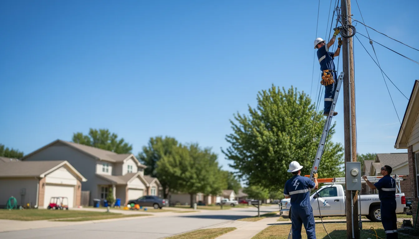 Residential electrician providing installation services in Harper, KS